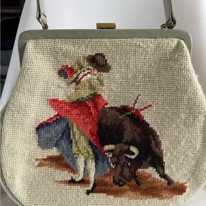 Vintage rare needle point  handbag.
